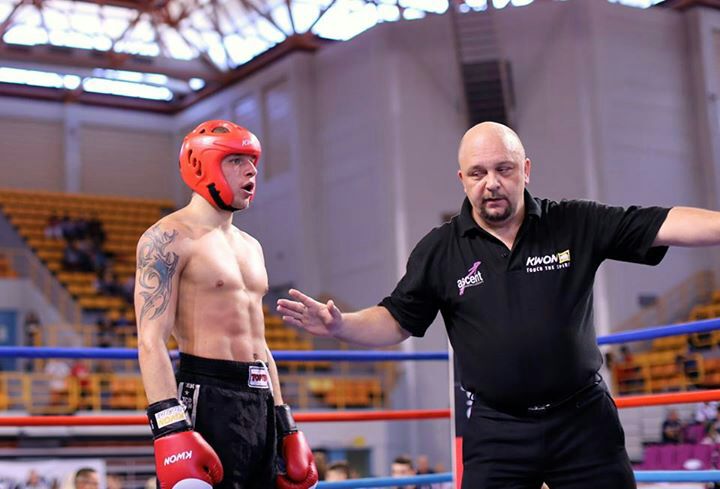 Kickboxtrainer Roman Schneider im Wettkampf - Archivbild