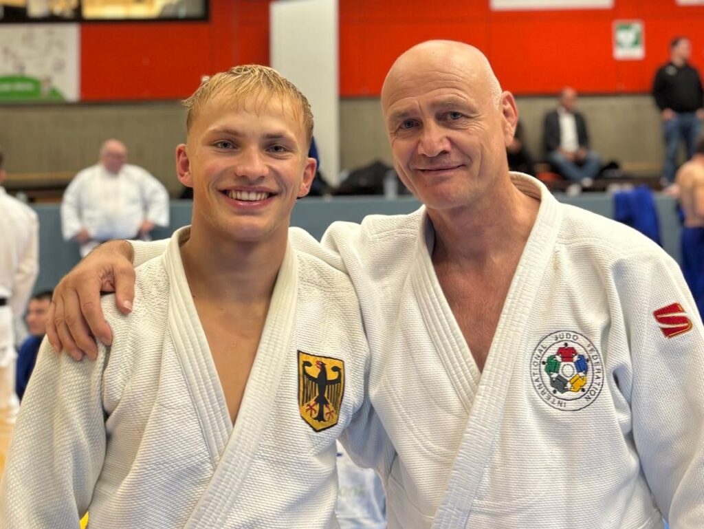 Patrick Weisser, links, mit Bundestrainer Udo Quellmalz (Archivbild)